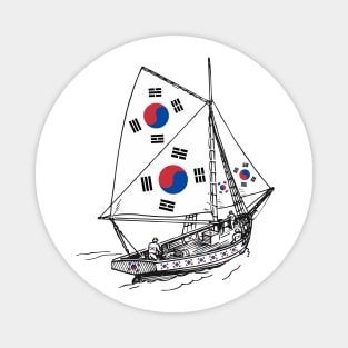 Support South Korea Korean Ship - Sailor Team of South Korea Pride Magnet